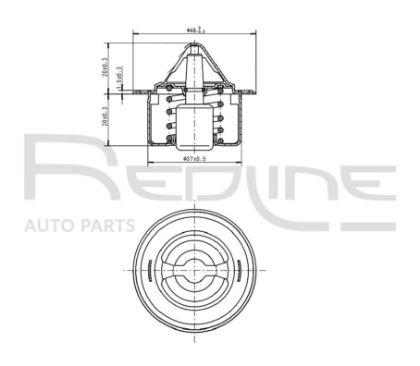 slika 55CV000-Termostat rashladne tečnosti Chevrolet Aveo 1.2 Daewoo Kalos 1.2-zamenski rezervni deo