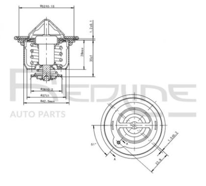 slika 55HO000-Termostat Honda Civic IX 1.4 i-VTEC-1.6 i-DTEC-Honda Jazz 1.2 i-DSI-1.3 iDSi-1.4 iDSI- zamenski rezervni deo