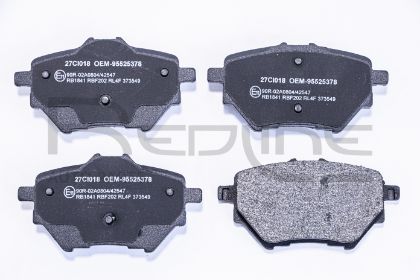 slika 27CI018-Pločice kočione zadnje Citroen Berlingo-Citroen C4-Citroen C4 Picasso-Citroen C4 Spacetourer-DS4-Opel Combo-Opel Grandland-Peugeot 308-Peugeot 3008-Peugeot 508-Peugeot Prtner-Toyota Proace-zam